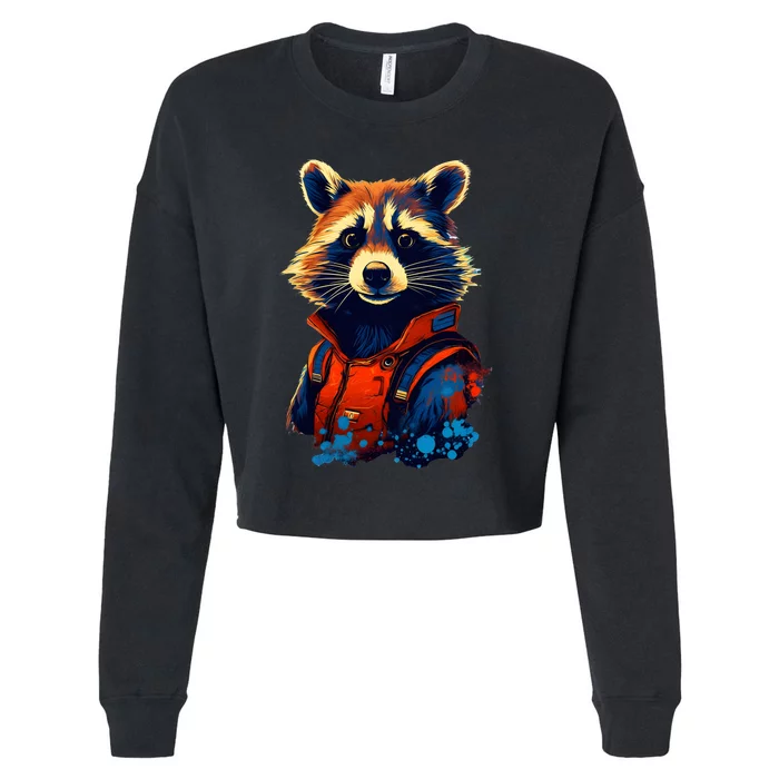 Raccoon Limited Edition Cropped Pullover Crew