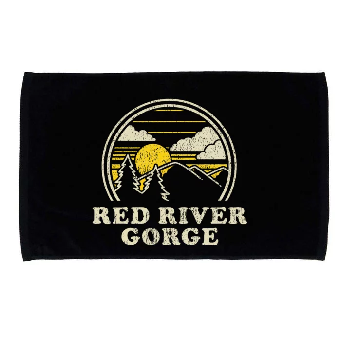 Red River Gorge Kentucky Ky Vintage Hiking Mountains Microfiber Hand Towel