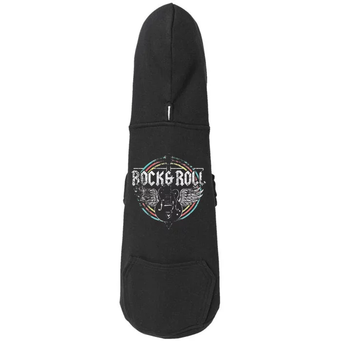 Rock & Roll Guitar Wings Music Classic Retro Doggie 3-End Fleece Hoodie