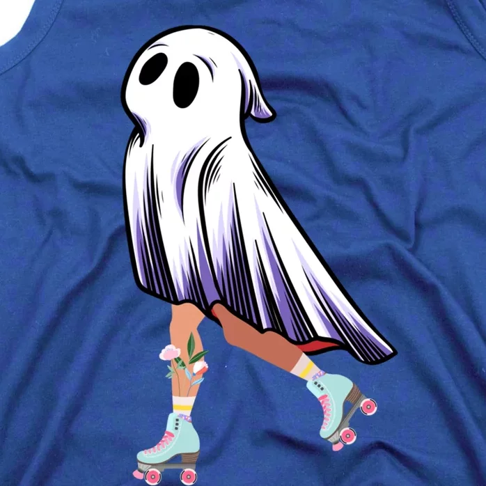 Rollerblade Roller Halloween Ghost Rolling Ghost Skating Cool Gift Tank Top