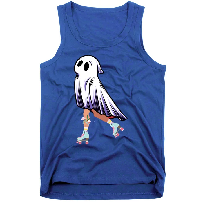 Rollerblade Roller Halloween Ghost Rolling Ghost Skating Cool Gift Tank Top