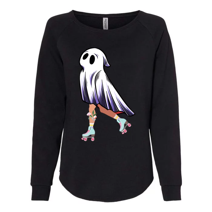 Rollerblade Roller Halloween Ghost Rolling Ghost Skating Gift Womens California Wash Sweatshirt