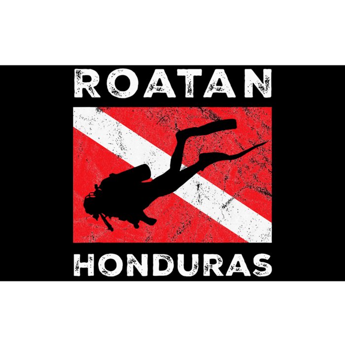 Retro Roatan Honduras Scuba Dive Vintage Dive Flag Diving Bumper Sticker