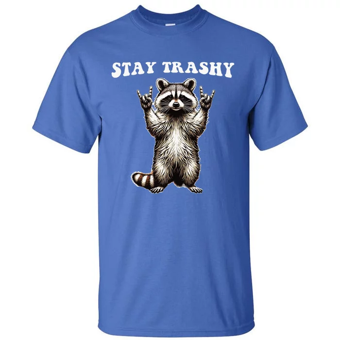 Raccoon Rockin' Hand Sign Trash Panda Tall T-Shirt