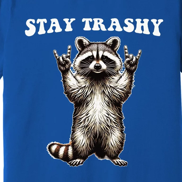 Raccoon Rockin' Hand Sign Trash Panda Premium T-Shirt