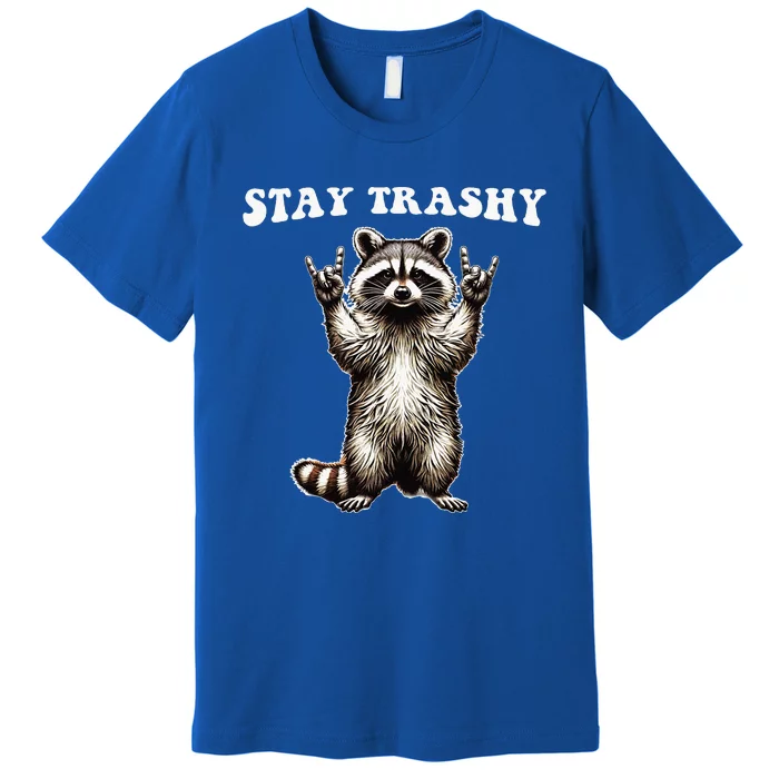 Raccoon Rockin' Hand Sign Trash Panda Premium T-Shirt