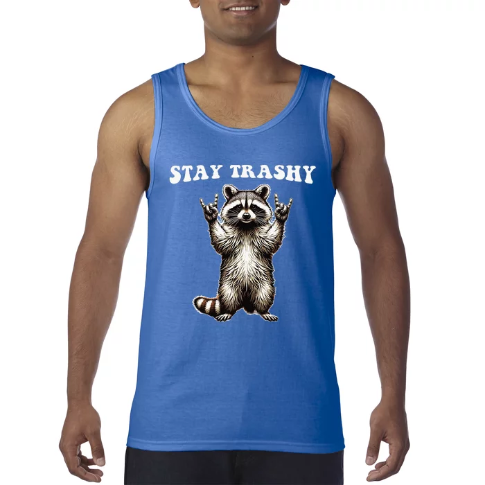 Raccoon Rockin' Hand Sign Trash Panda Tank Top