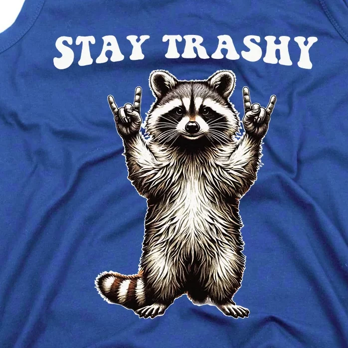 Raccoon Rockin' Hand Sign Trash Panda Tank Top