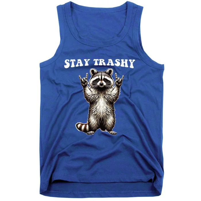 Raccoon Rockin' Hand Sign Trash Panda Tank Top