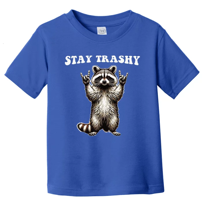 Raccoon Rockin' Hand Sign Trash Panda Toddler T-Shirt