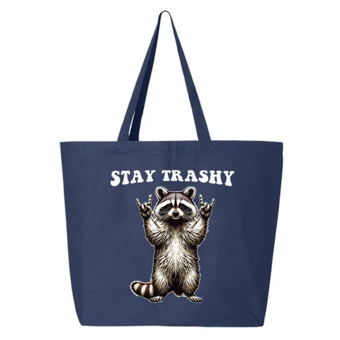 Raccoon Rockin' Hand Sign Trash Panda 25L Jumbo Tote