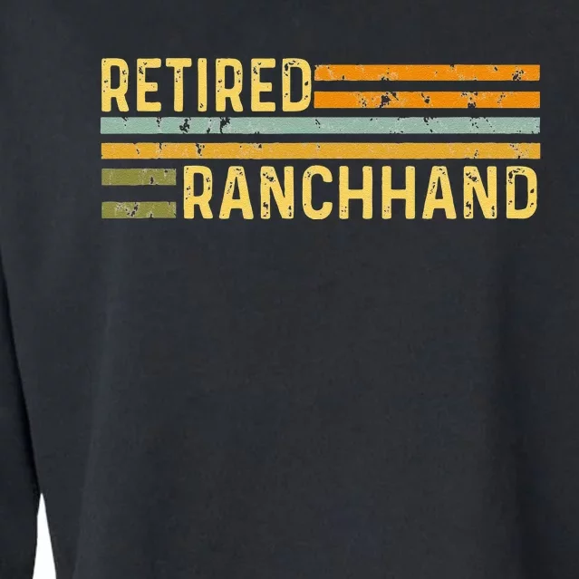 Retired Ranch Hand Farmer Distressed Retirement Retire Farm Cropped Pullover Crew