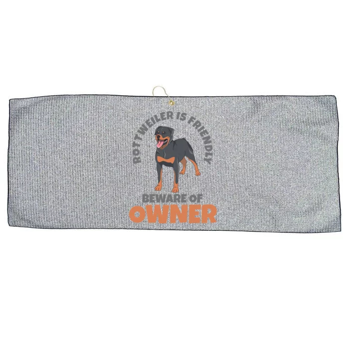 Rottweiler Rottie Harmless Funny Saying Love Large Microfiber Waffle Golf Towel