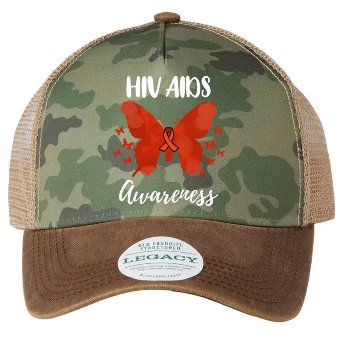 Red Ribbon Hiv Aids Awareness Legacy Tie Dye Trucker Hat