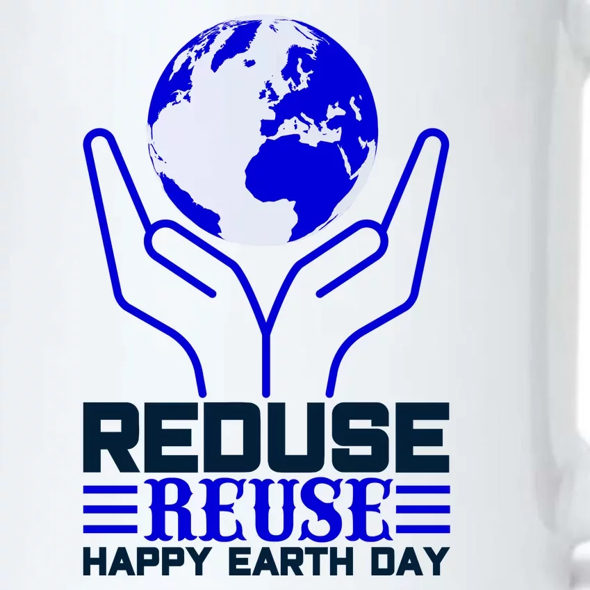 Reduse Resuse Happy Earth Day Black Color Changing Mug