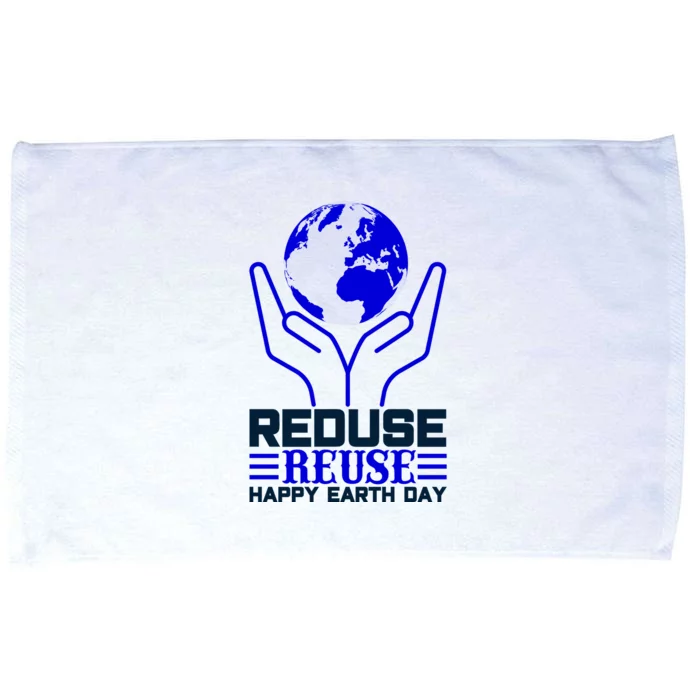 Reduse Resuse Happy Earth Day Microfiber Hand Towel