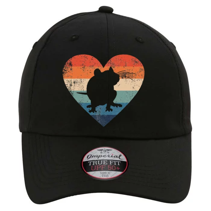 Rat Retro Heart Mouse Rodent Lover Rat Owner The Original Performance Cap