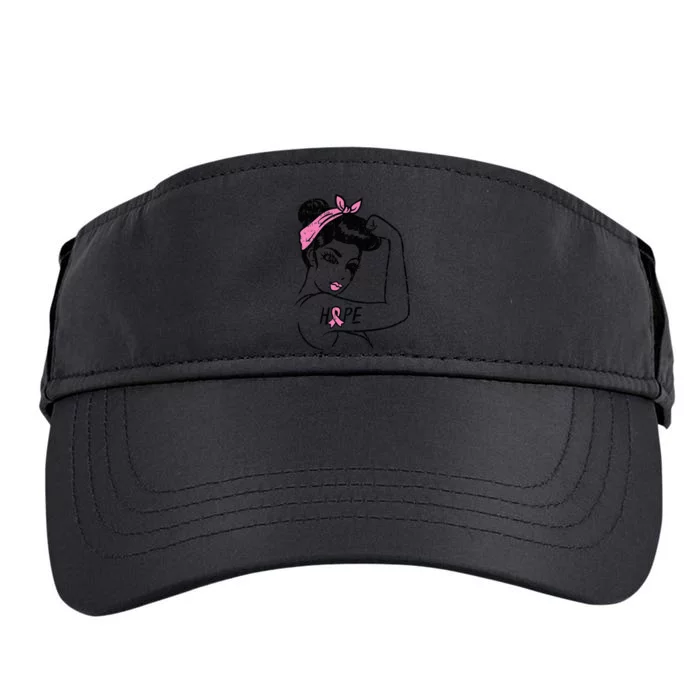 Rosie Riveter Hope Fighting Breast Cancer Awareness Adult Drive Performance Visor