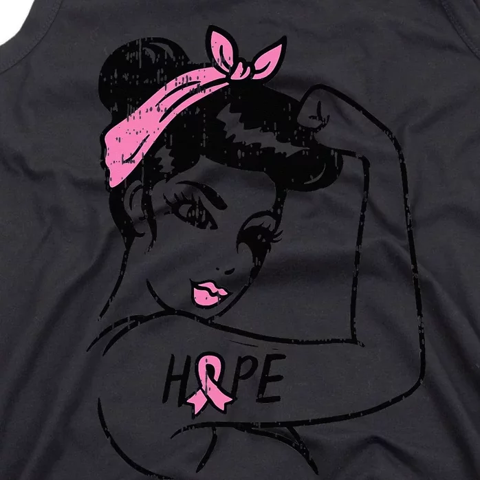 Rosie Riveter Hope Fighting Breast Cancer Awareness Tank Top