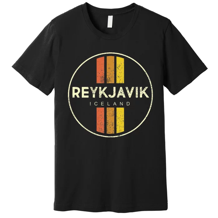 Retro Reykjavik Iceland Vintage Premium T-Shirt