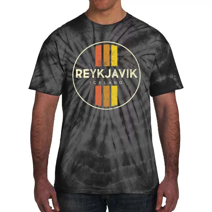 Retro Reykjavik Iceland Vintage Tie-Dye T-Shirt