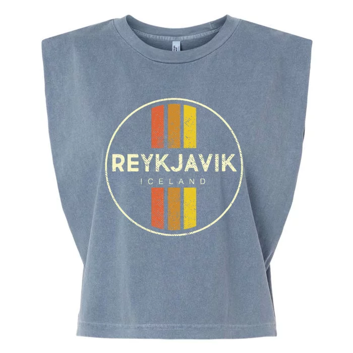 Retro Reykjavik Iceland Vintage Garment-Dyed Women's Muscle Tee