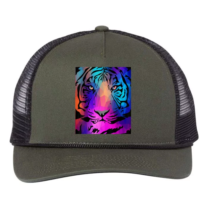 Regal Rainbow Iger Exotic Cat Merch Retro Rope Trucker Hat Cap