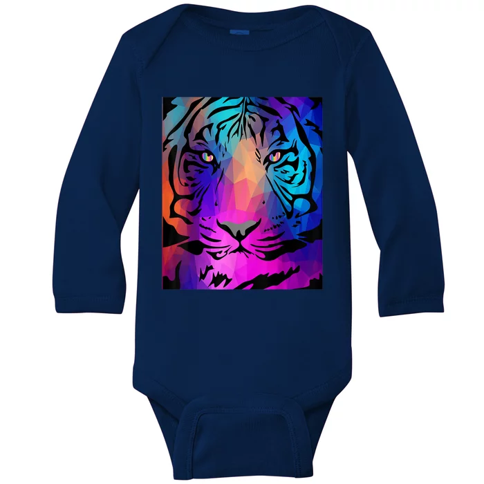 Regal Rainbow Iger Exotic Cat Merch Baby Long Sleeve Bodysuit