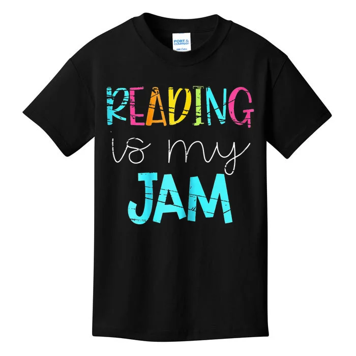 retro Reading is My Jam Read Teacher ELA Teacher Kids T-Shirt