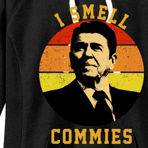 Ronald Reagan I Smell Commies Women's Fleece Hoodie