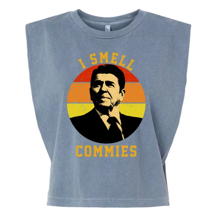 Ronald Reagan I Smell Commies Garment-Dyed Women's Muscle Tee