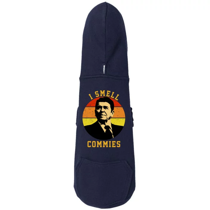 Ronald Reagan I Smell Commies Doggie 3-End Fleece Hoodie