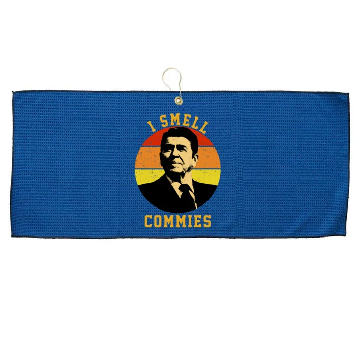 Ronald Reagan I Smell Commies Large Microfiber Waffle Golf Towel