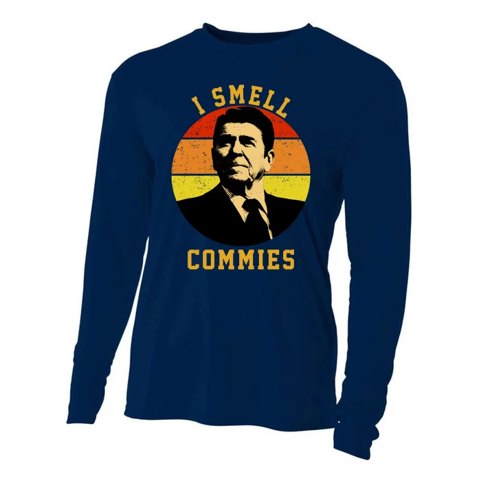 Ronald Reagan I Smell Commies Cooling Performance Long Sleeve Crew