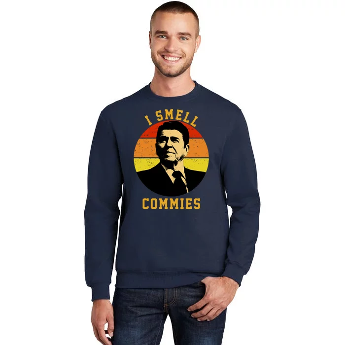 Ronald Reagan I Smell Commies Tall Sweatshirt