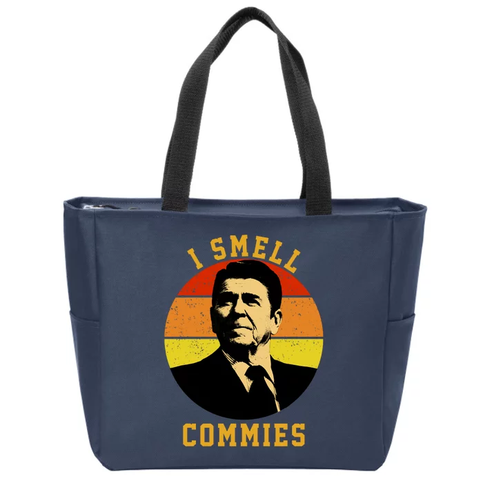 Ronald Reagan I Smell Commies Zip Tote Bag