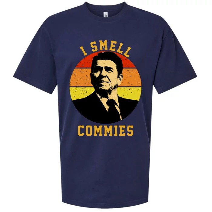 Ronald Reagan I Smell Commies Sueded Cloud Jersey T-Shirt