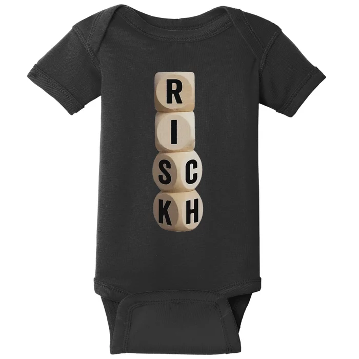 Risk Rich I Will Be Rich Earn Crypto Baby Bodysuit