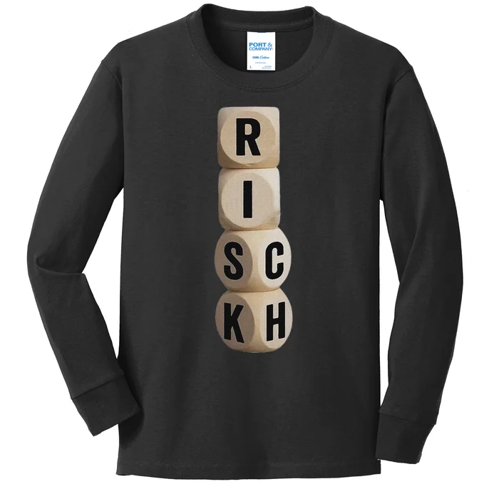 Risk Rich I Will Be Rich Earn Crypto Kids Long Sleeve Shirt