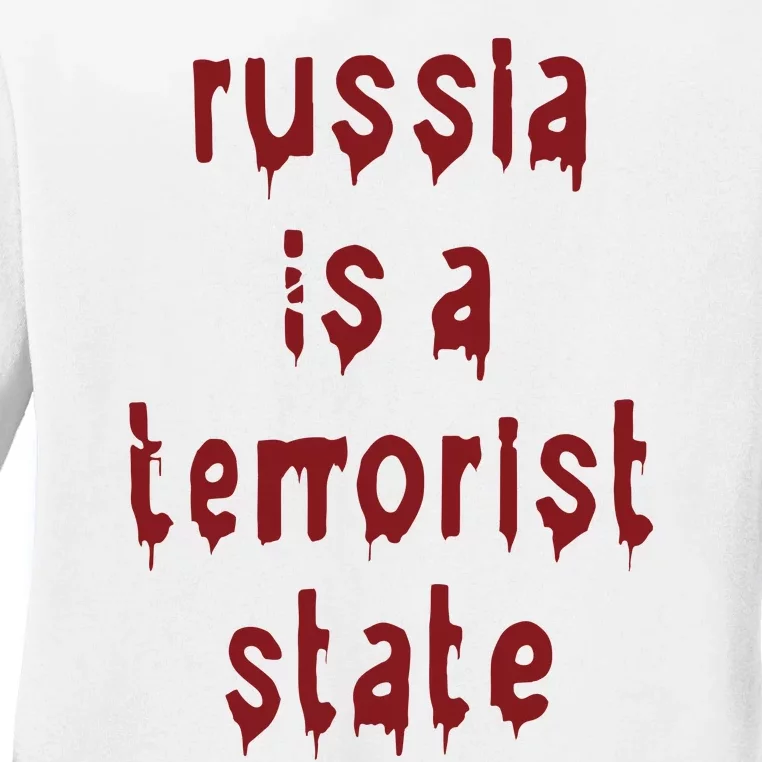 Russiakills Russia Is A Terrorist State Okua Ladies Long Sleeve Shirt