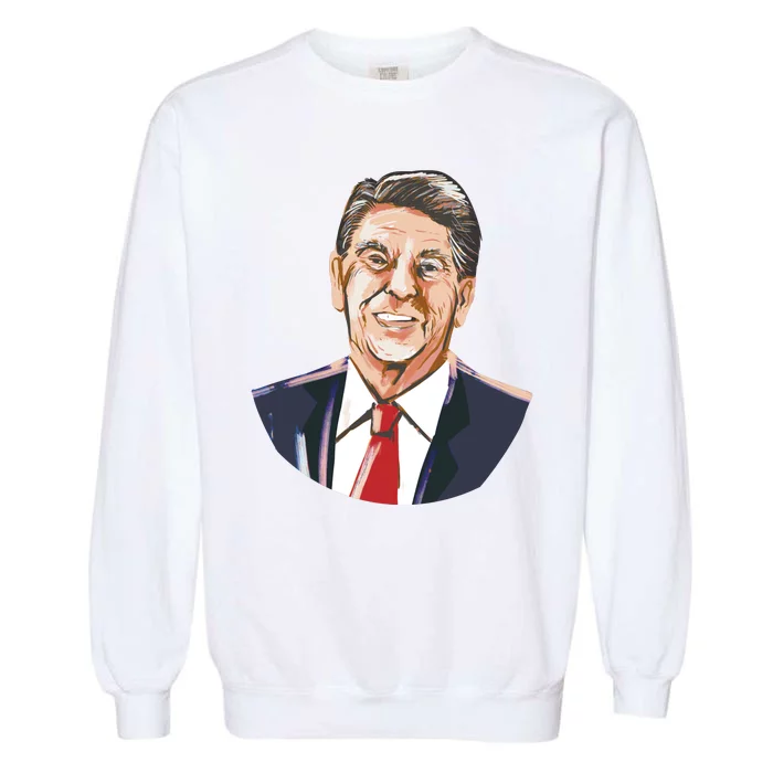 Ronald Reagan Illustration Garment-Dyed Sweatshirt