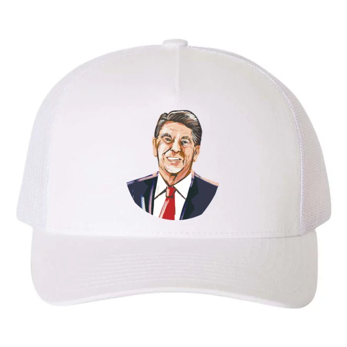 Ronald Reagan Illustration Yupoong Adult 5-Panel Trucker Hat