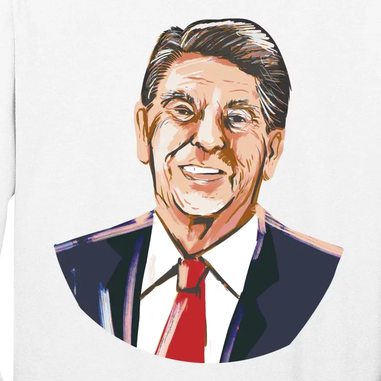 Ronald Reagan Illustration Long Sleeve Shirt