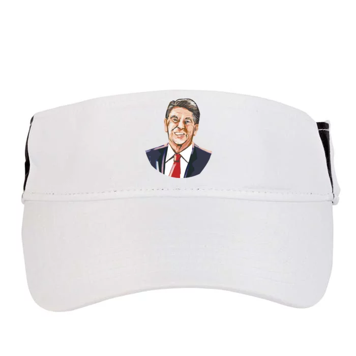 Ronald Reagan Illustration Adult Drive Performance Visor