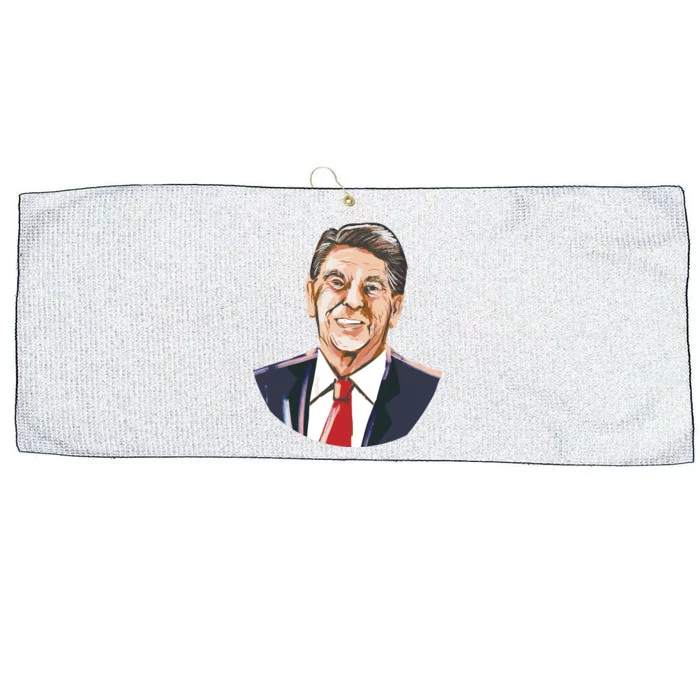 Ronald Reagan Illustration Large Microfiber Waffle Golf Towel