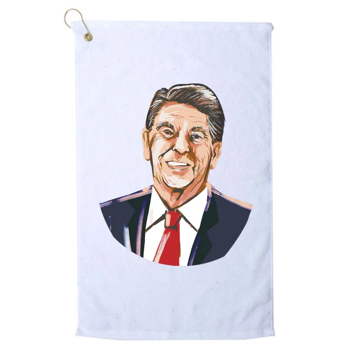 Ronald Reagan Illustration Platinum Collection Golf Towel