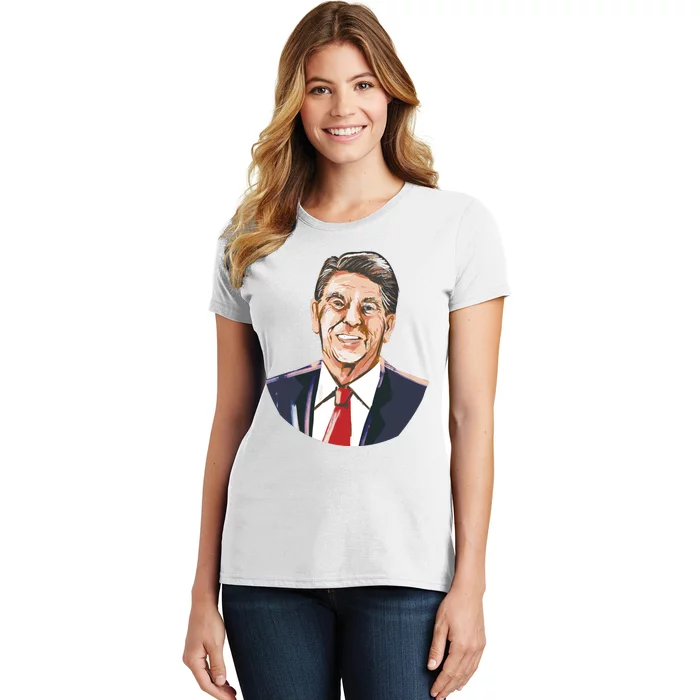 Ronald Reagan Illustration Women's T-Shirt