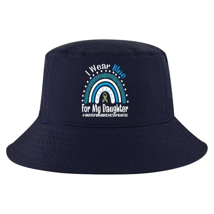 Rainbow Ribbon I Wear Blue For My Daughter Autism Awareness Meaningful Gift Cool Comfort Performance Bucket Hat