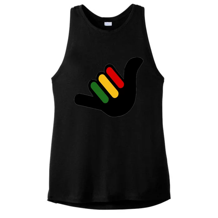 Rasta Reggae Jamaica Ladies Tri-Blend Wicking Tank