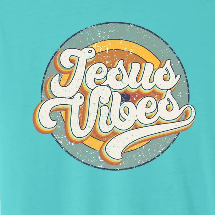 Retro Rainbow Jesus Vibes Bible Verse Christian Religious Gift ChromaSoft Performance T-Shirt